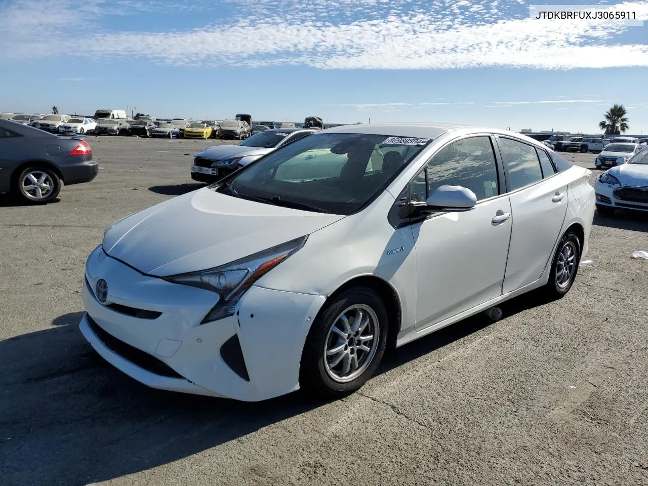 2018 Toyota Prius VIN: JTDKBRFUXJ3065911 Lot: 66989504