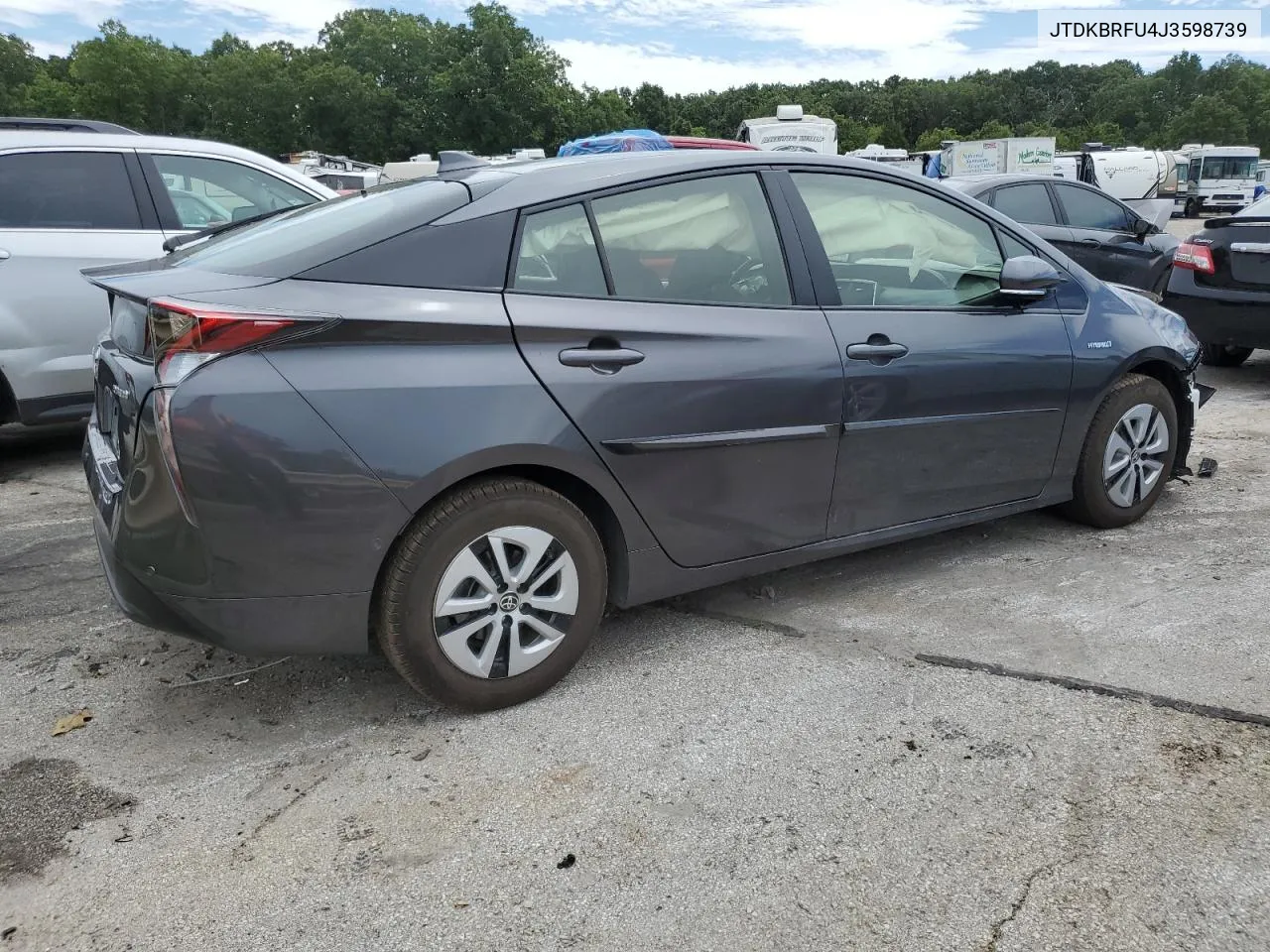 2018 Toyota Prius VIN: JTDKBRFU4J3598739 Lot: 67562744