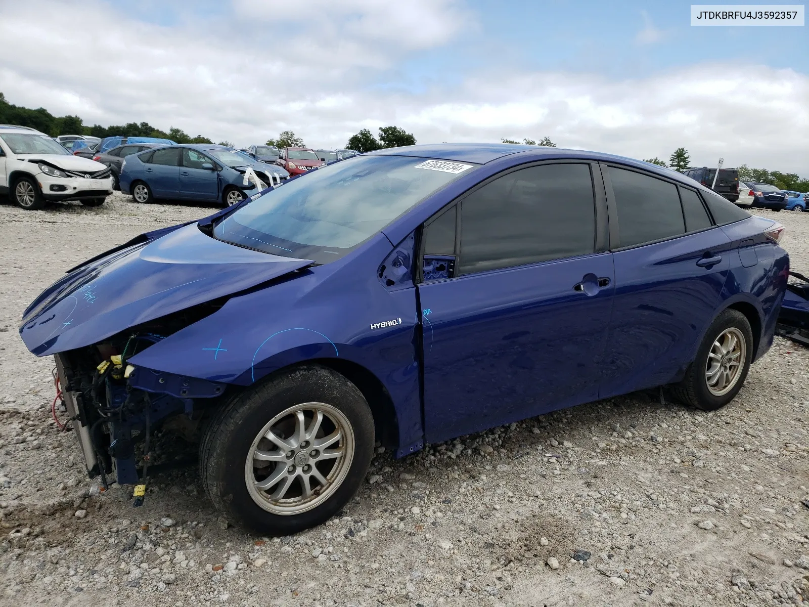 2018 Toyota Prius VIN: JTDKBRFU4J3592357 Lot: 67633734