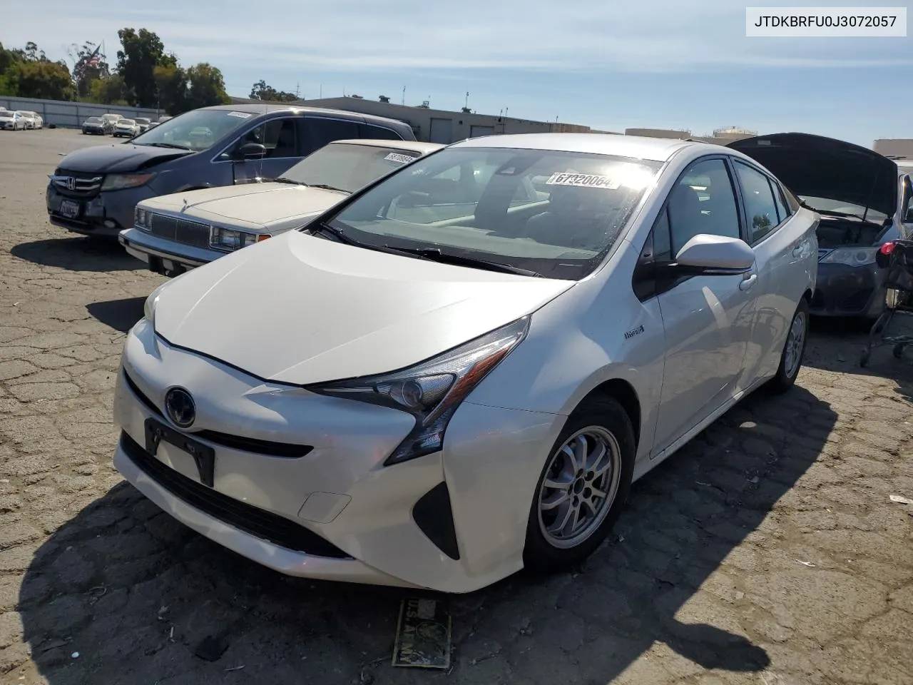 2018 Toyota Prius VIN: JTDKBRFU0J3072057 Lot: 67920064