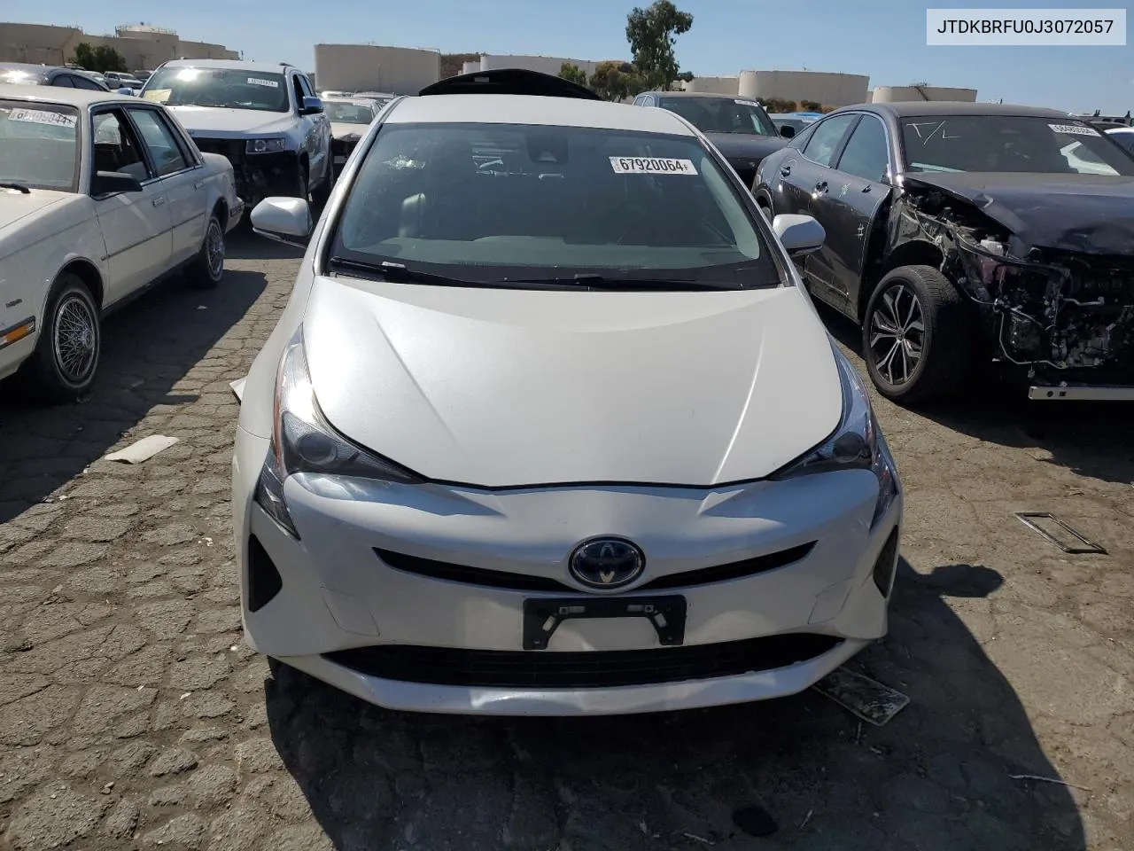 2018 Toyota Prius VIN: JTDKBRFU0J3072057 Lot: 67920064