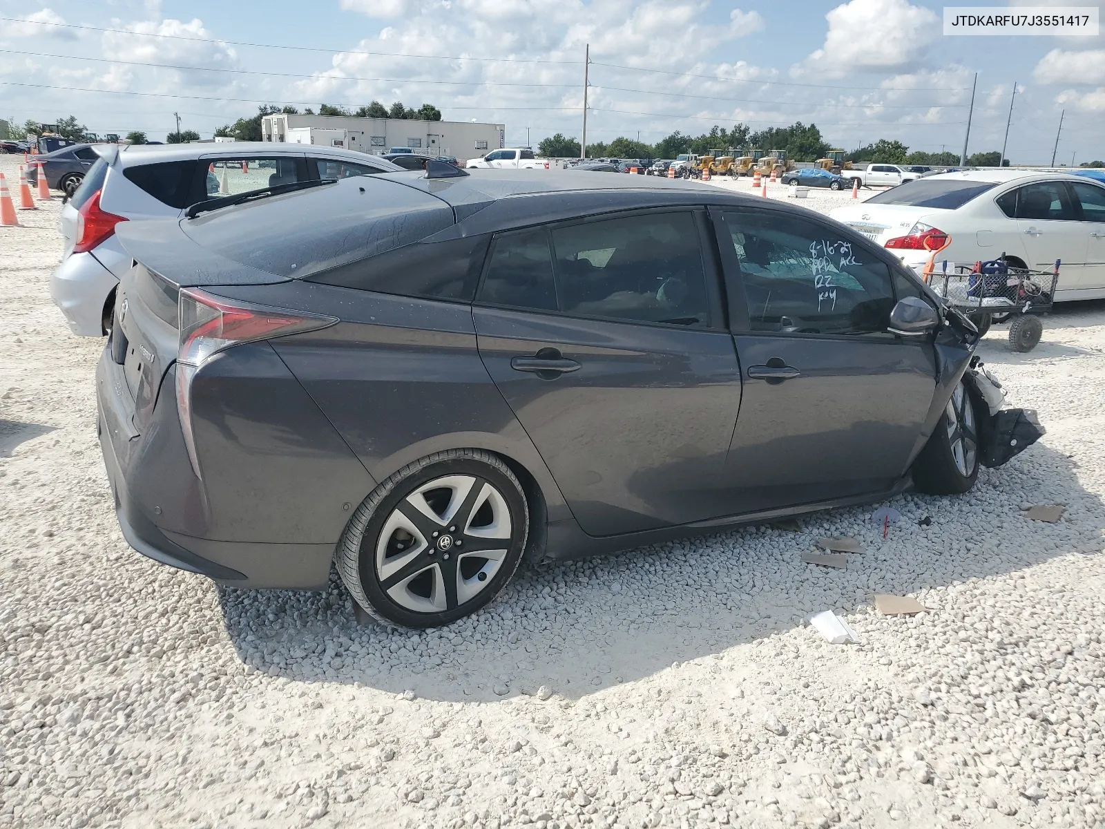 2018 Toyota Prius VIN: JTDKARFU7J3551417 Lot: 68522304