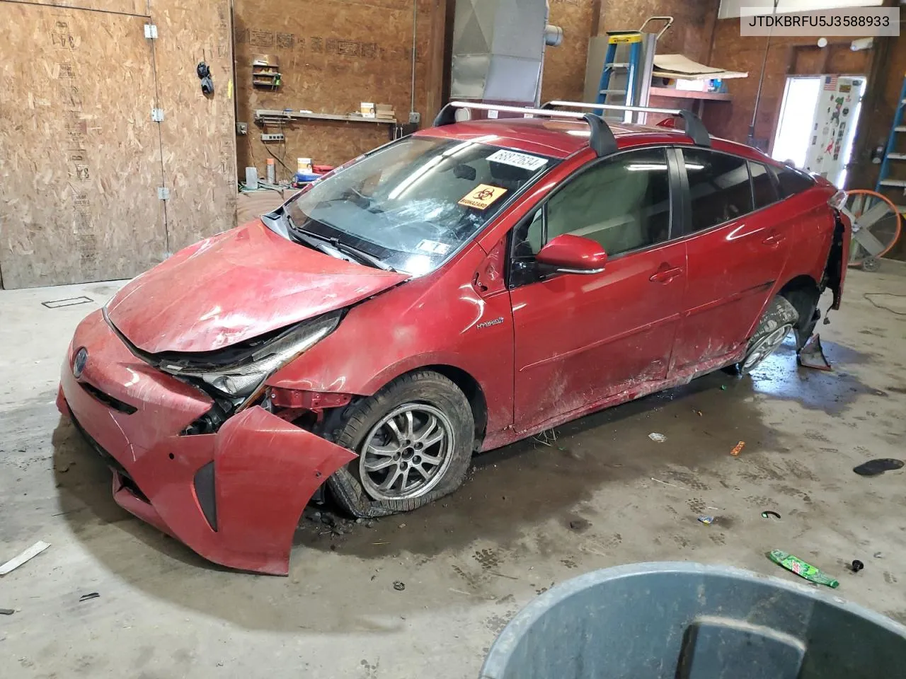 JTDKBRFU5J3588933 2018 Toyota Prius