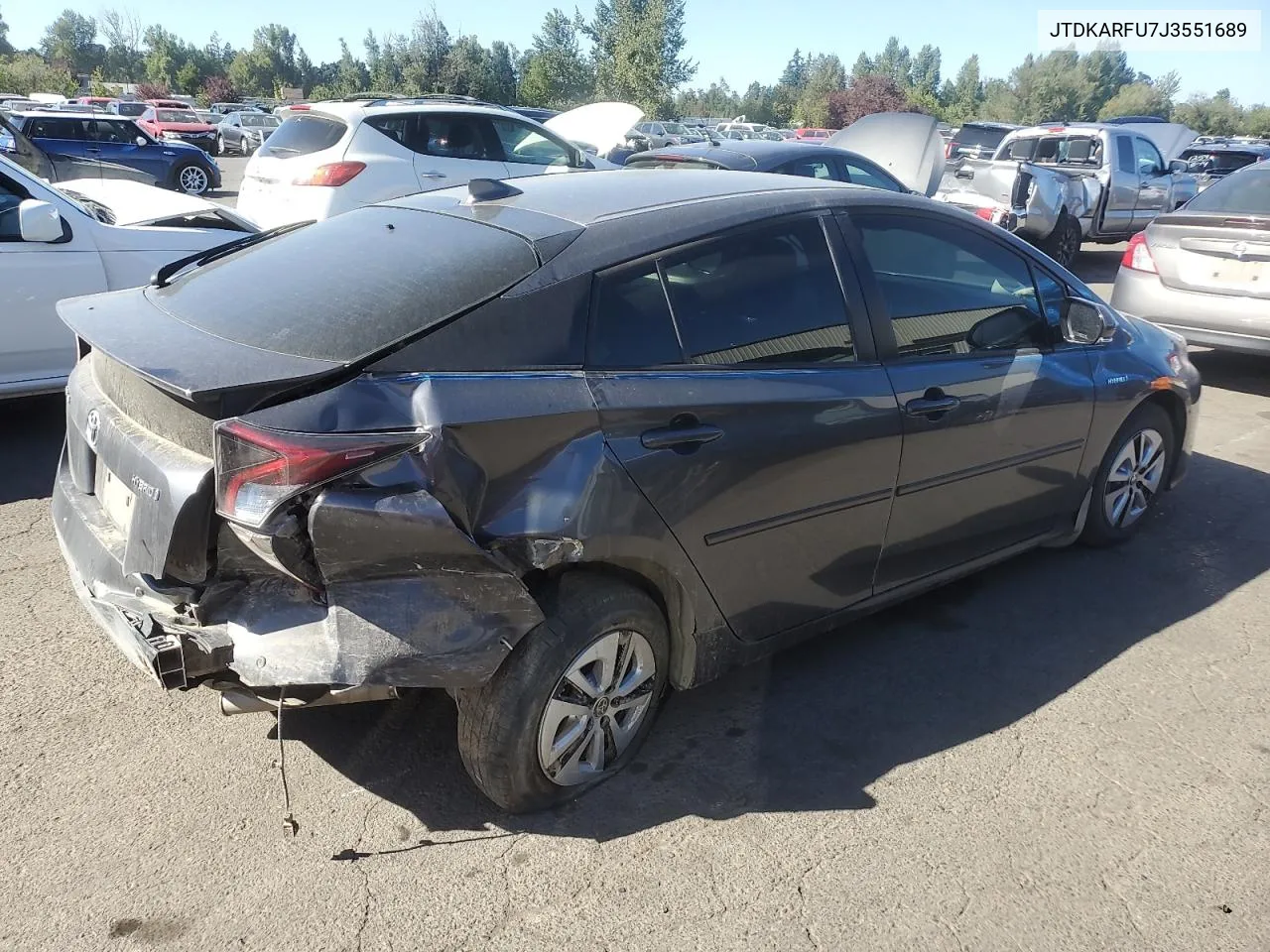 2018 Toyota Prius VIN: JTDKARFU7J3551689 Lot: 69636144