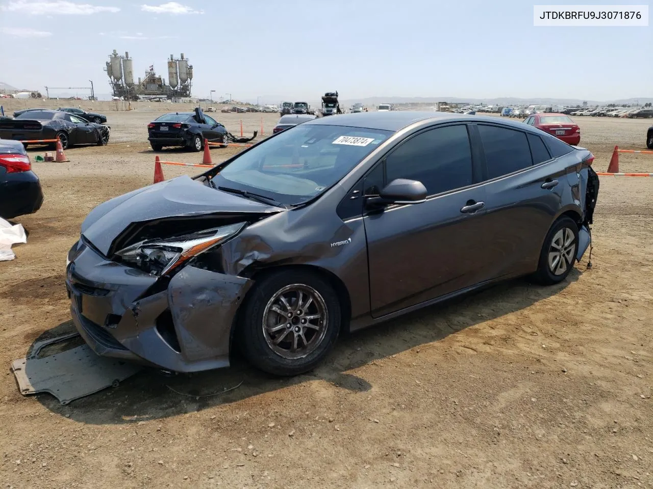 2018 Toyota Prius VIN: JTDKBRFU9J3071876 Lot: 70473874