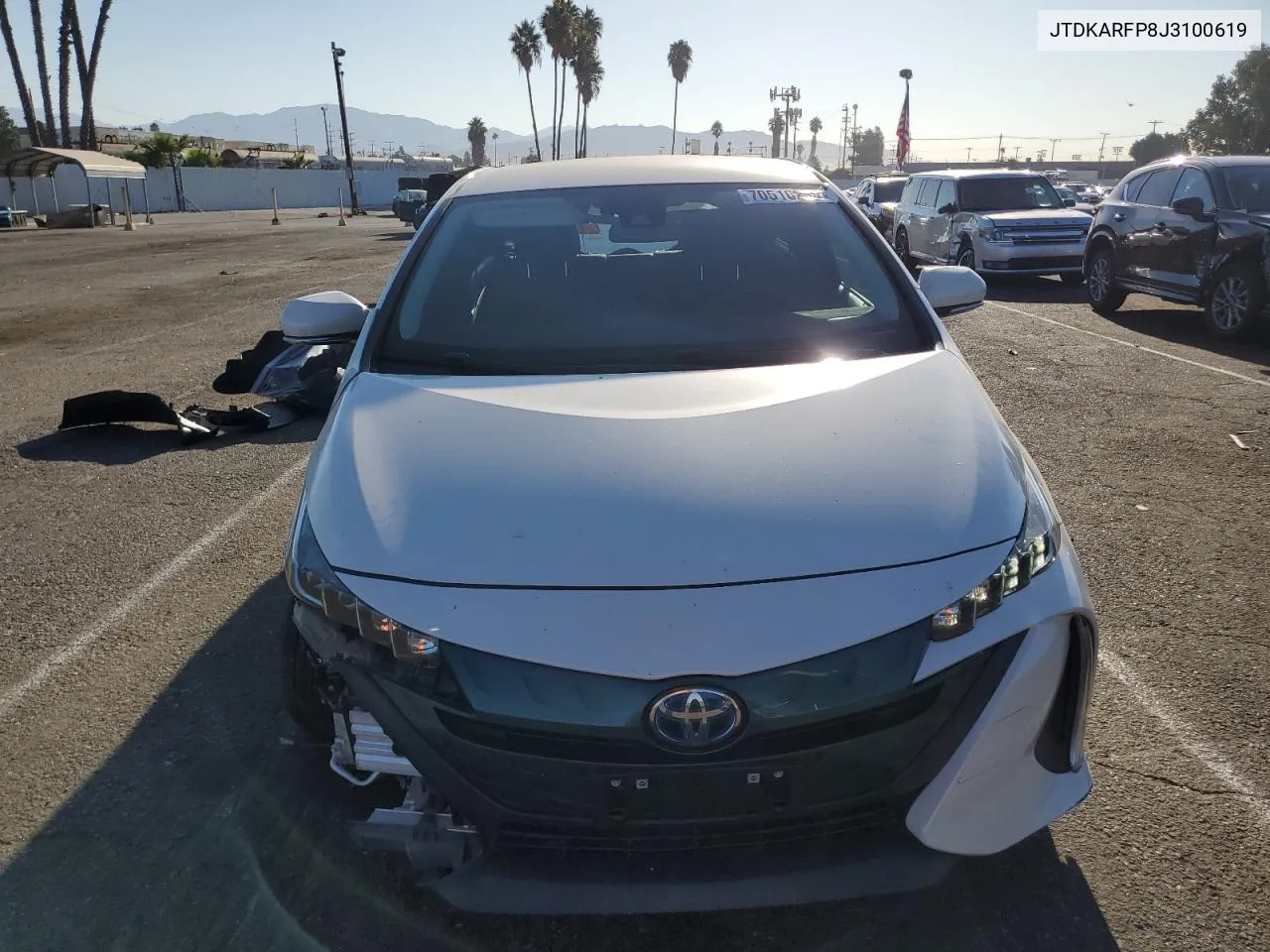 2018 Toyota Prius Prime VIN: JTDKARFP8J3100619 Lot: 70510234