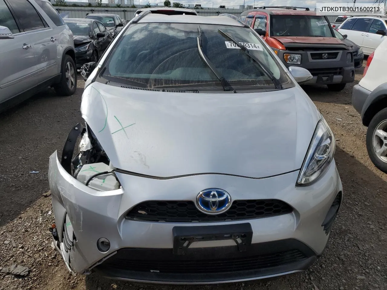 2018 Toyota Prius C VIN: JTDKDTB30J1600213 Lot: 70519314