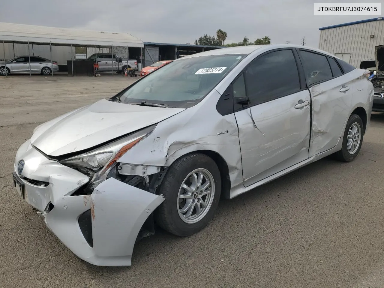 2018 Toyota Prius VIN: JTDKBRFU7J3074615 Lot: 72025774