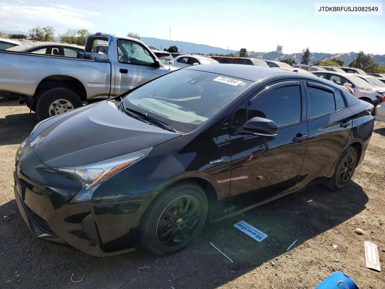 2018 Toyota Prius VIN: JTDKBRFU5J3082549 Lot: 72474564