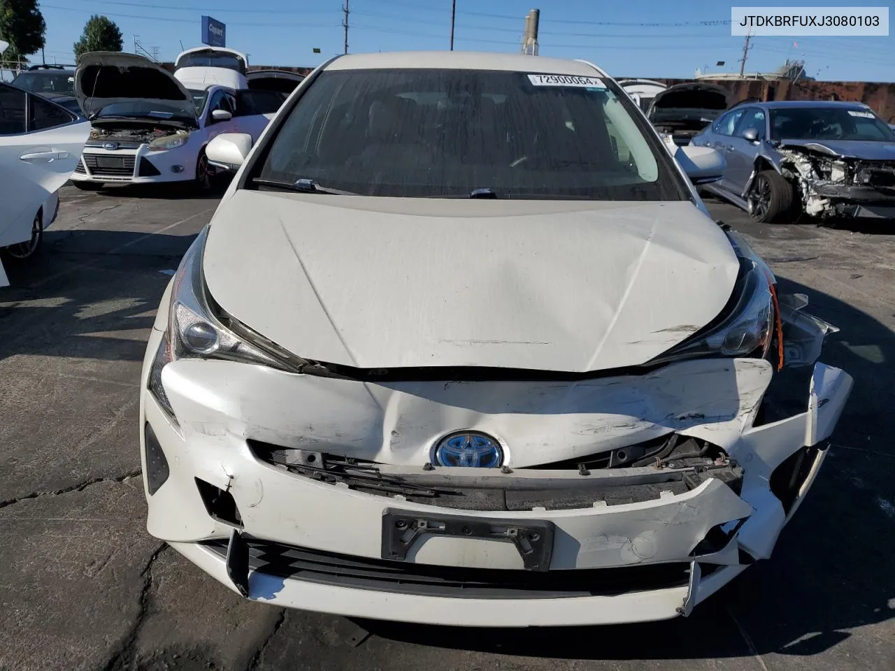 2018 Toyota Prius VIN: JTDKBRFUXJ3080103 Lot: 72900064