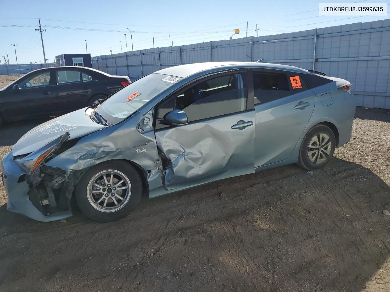 2018 Toyota Prius VIN: JTDKBRFU8J3599635 Lot: 73050264