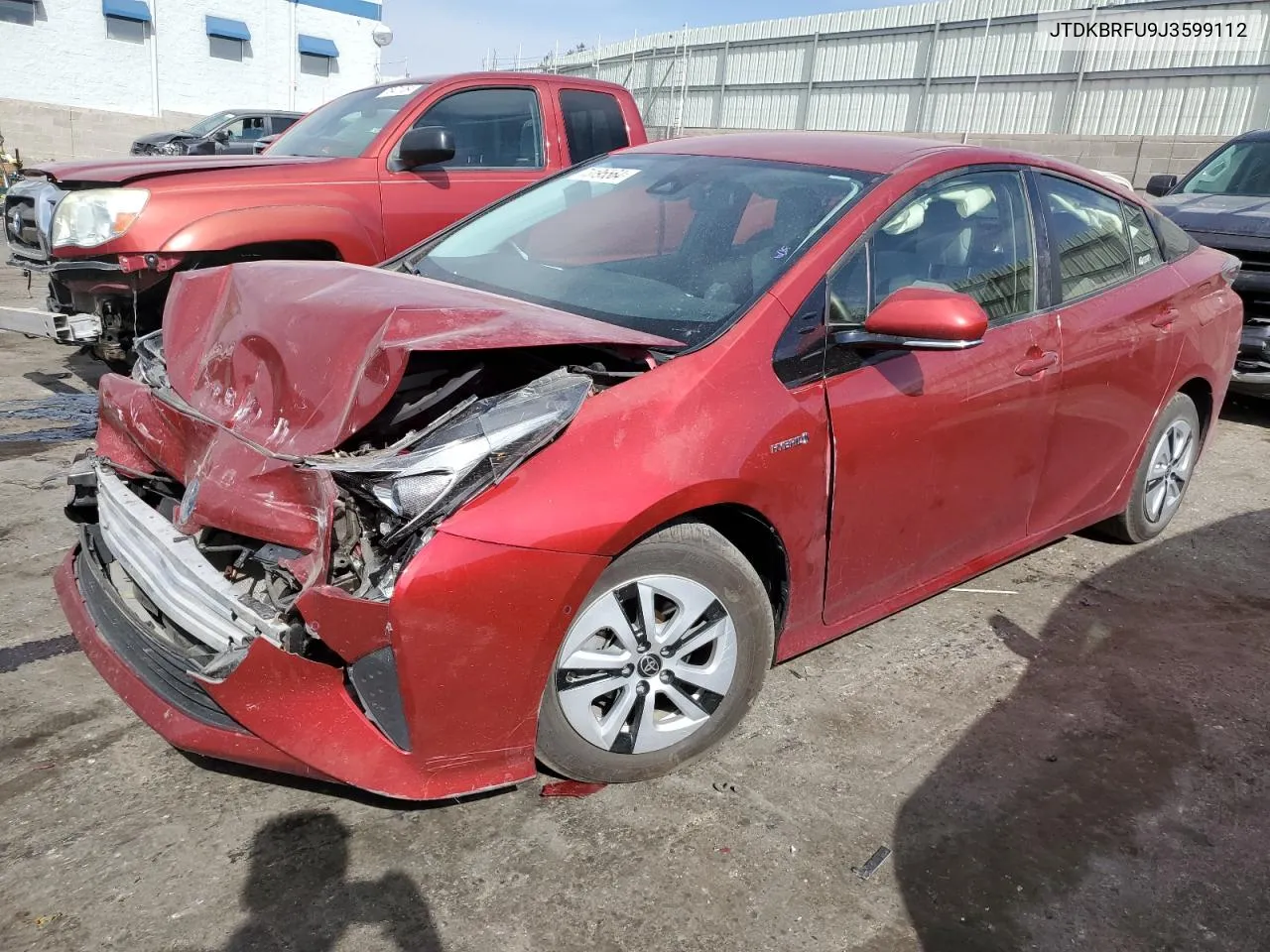 2018 Toyota Prius VIN: JTDKBRFU9J3599112 Lot: 73195564