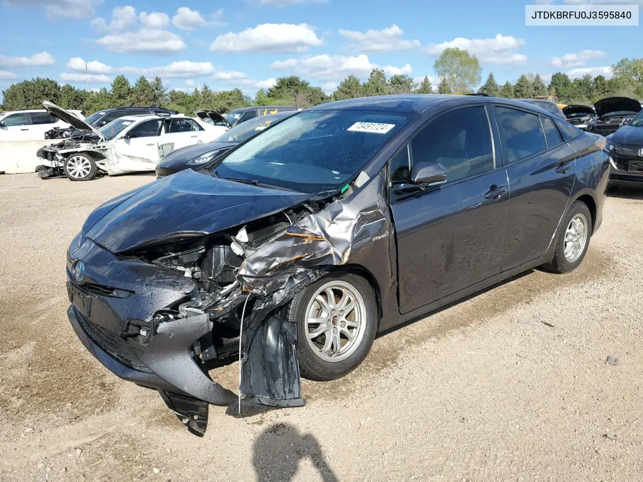 2018 Toyota Prius VIN: JTDKBRFU0J3595840 Lot: 73491724