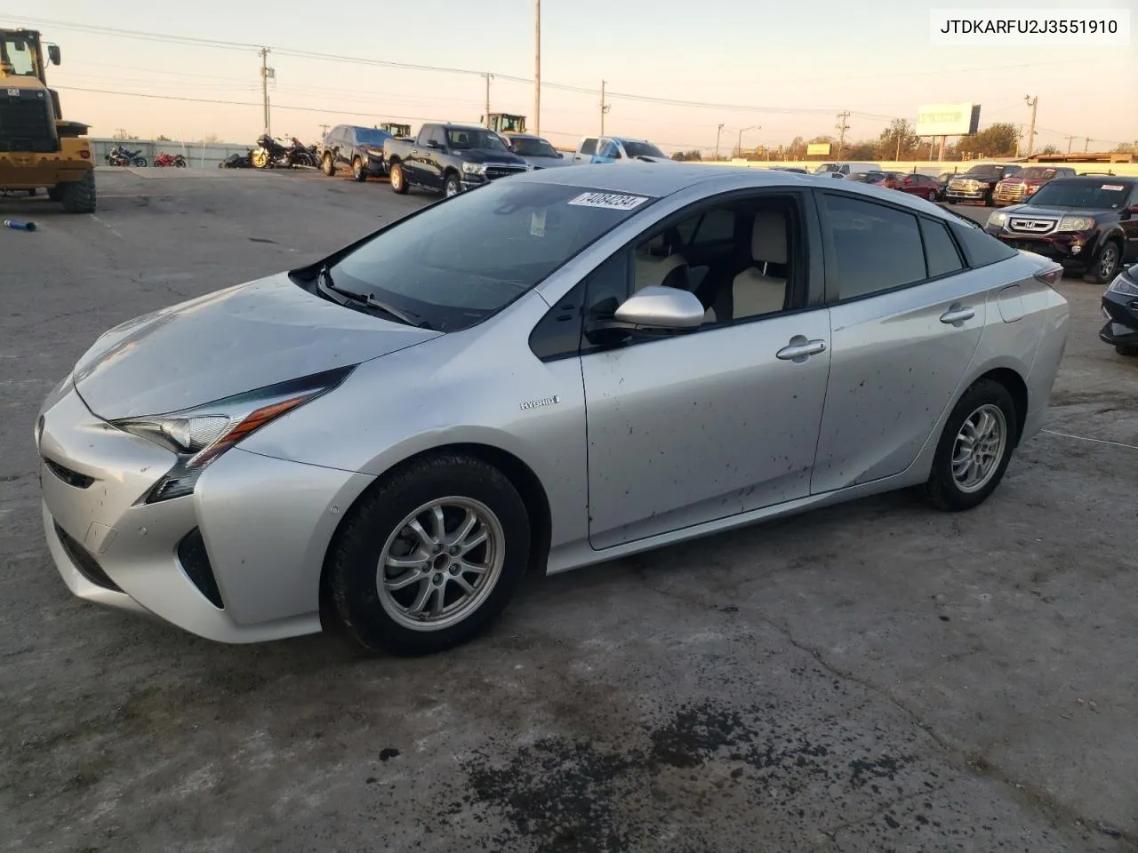 2018 Toyota Prius VIN: JTDKARFU2J3551910 Lot: 74084234