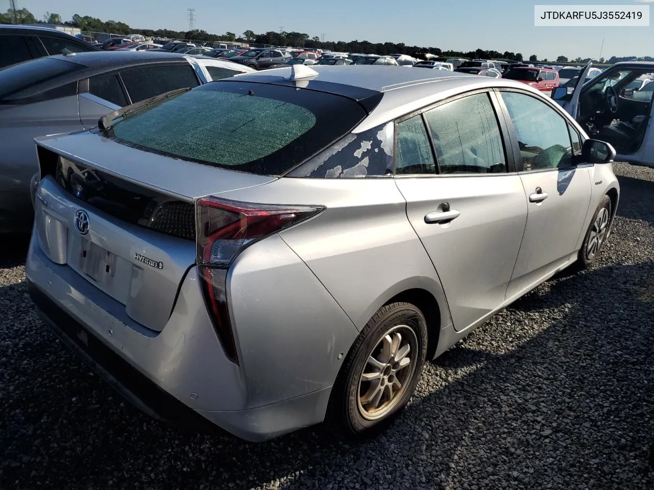 2018 Toyota Prius VIN: JTDKARFU5J3552419 Lot: 74088674