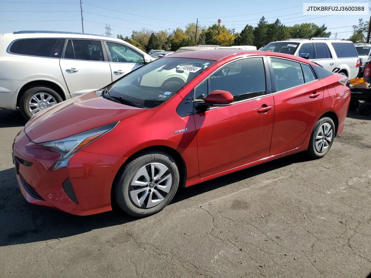 2018 Toyota Prius VIN: JTDKBRFU2J3600388 Lot: 74599684