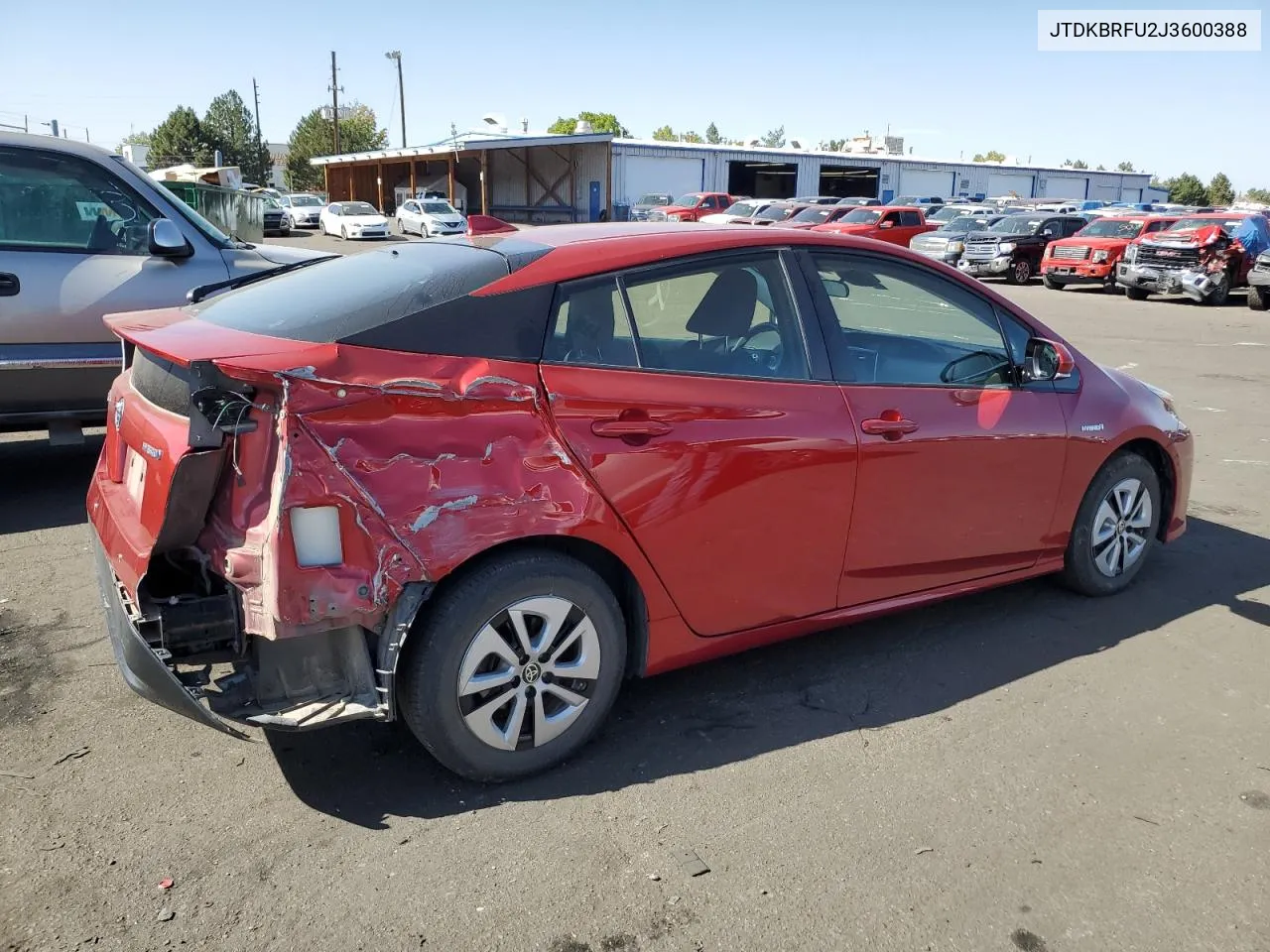 2018 Toyota Prius VIN: JTDKBRFU2J3600388 Lot: 74599684