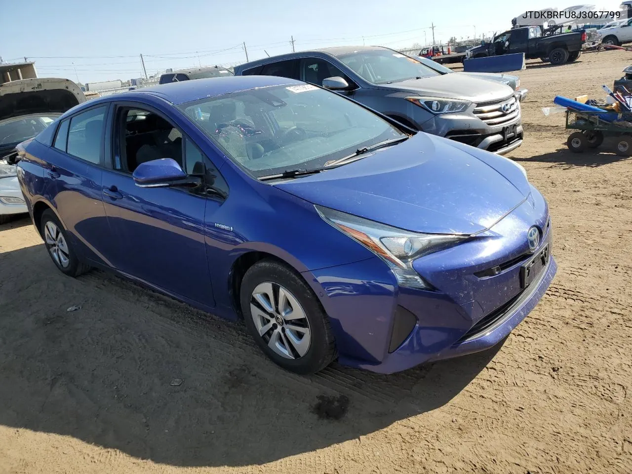 2018 Toyota Prius VIN: JTDKBRFU8J3067799 Lot: 74779874