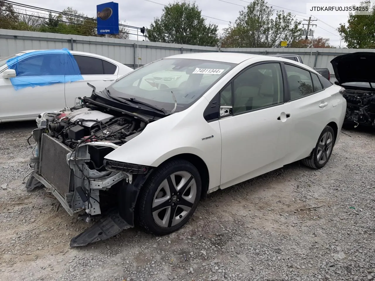 2018 Toyota Prius VIN: JTDKARFU0J3554255 Lot: 74811344