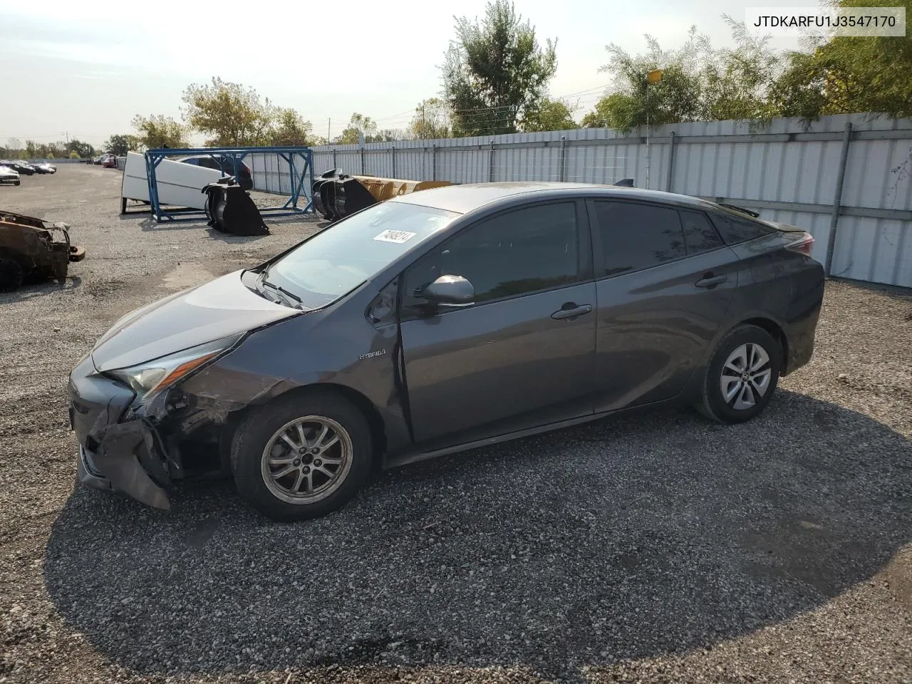 2018 Toyota Prius VIN: JTDKARFU1J3547170 Lot: 74849214