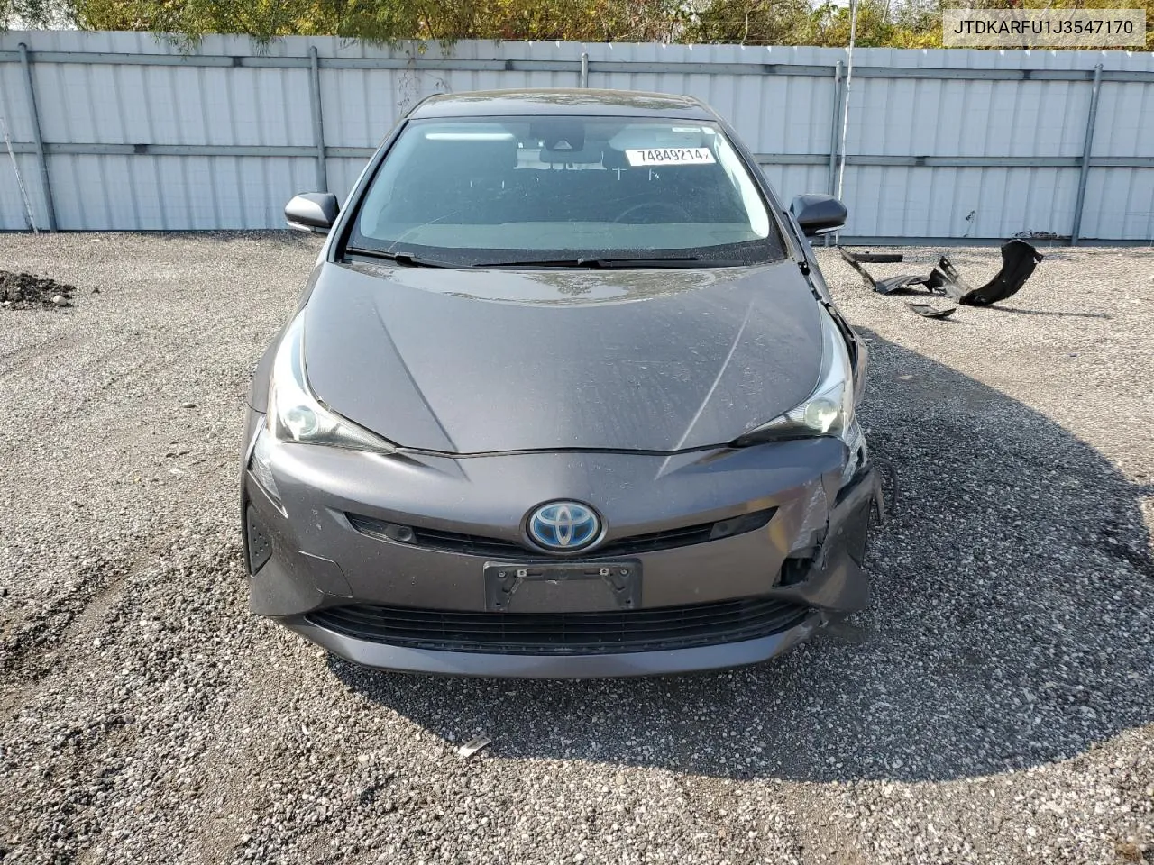 2018 Toyota Prius VIN: JTDKARFU1J3547170 Lot: 74849214