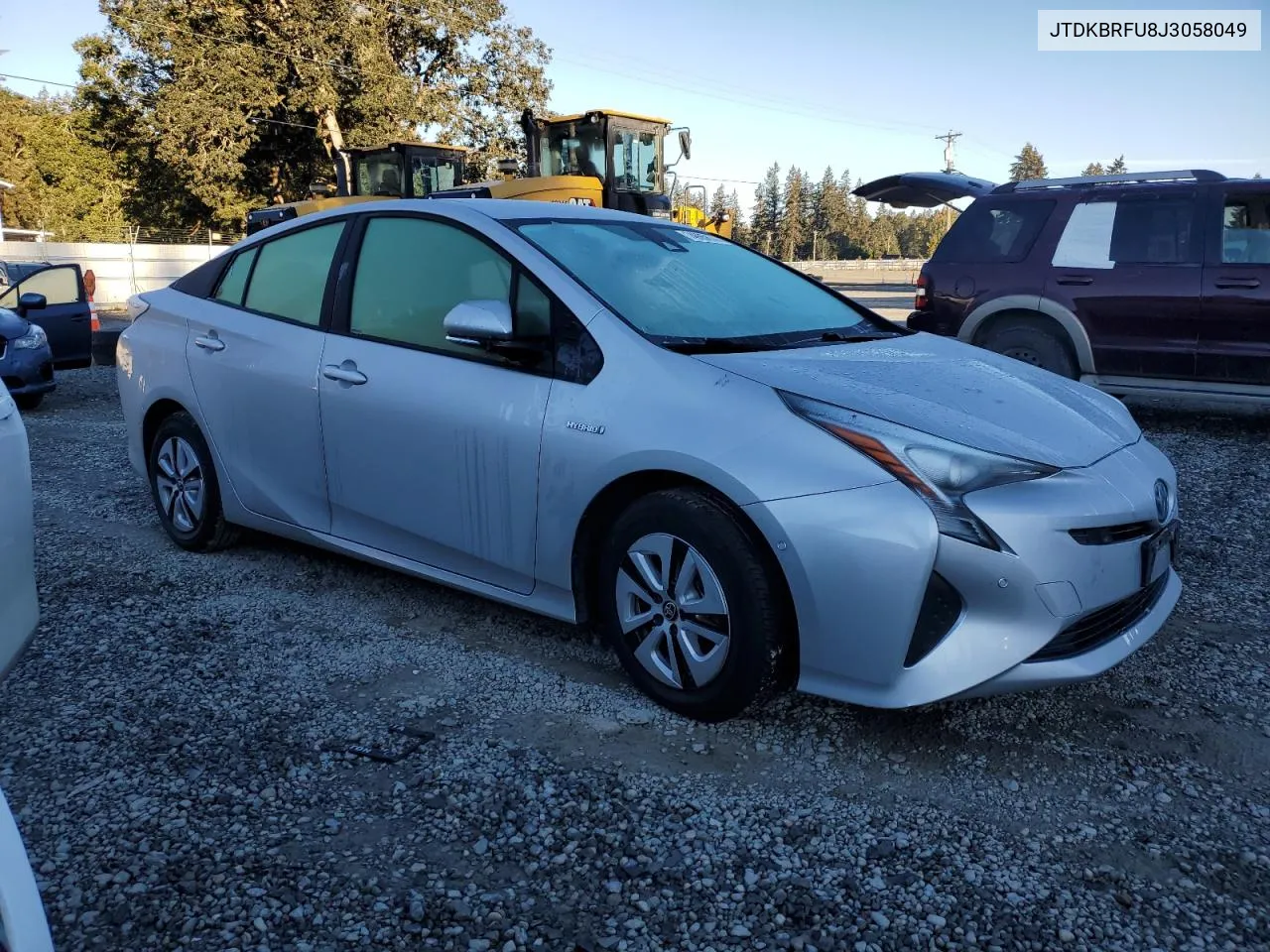 2018 Toyota Prius VIN: JTDKBRFU8J3058049 Lot: 74995674