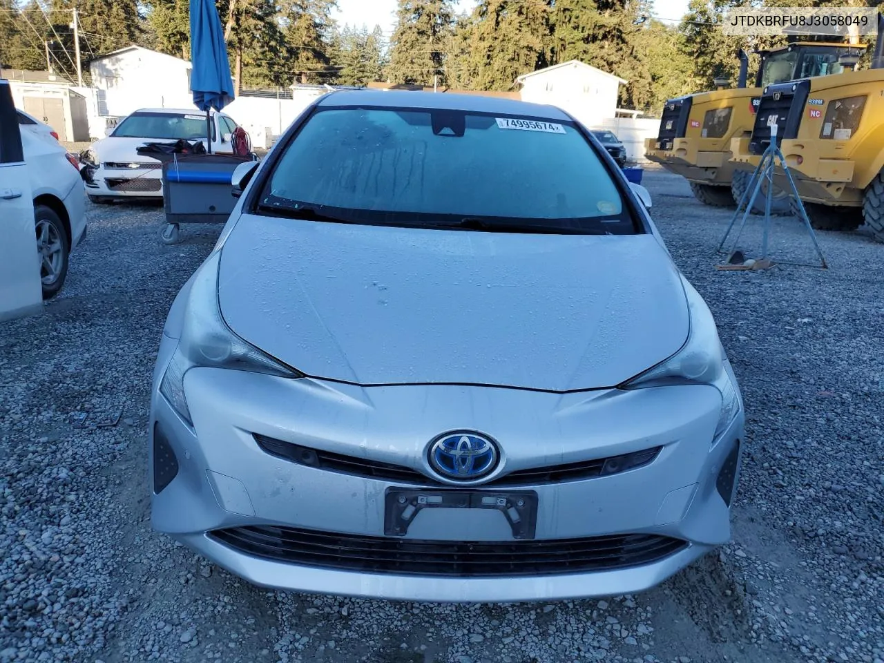 2018 Toyota Prius VIN: JTDKBRFU8J3058049 Lot: 74995674