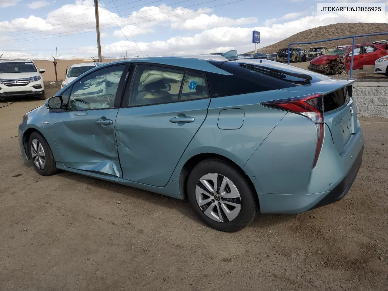 2018 Toyota Prius VIN: JTDKARFU6J3065925 Lot: 75311064