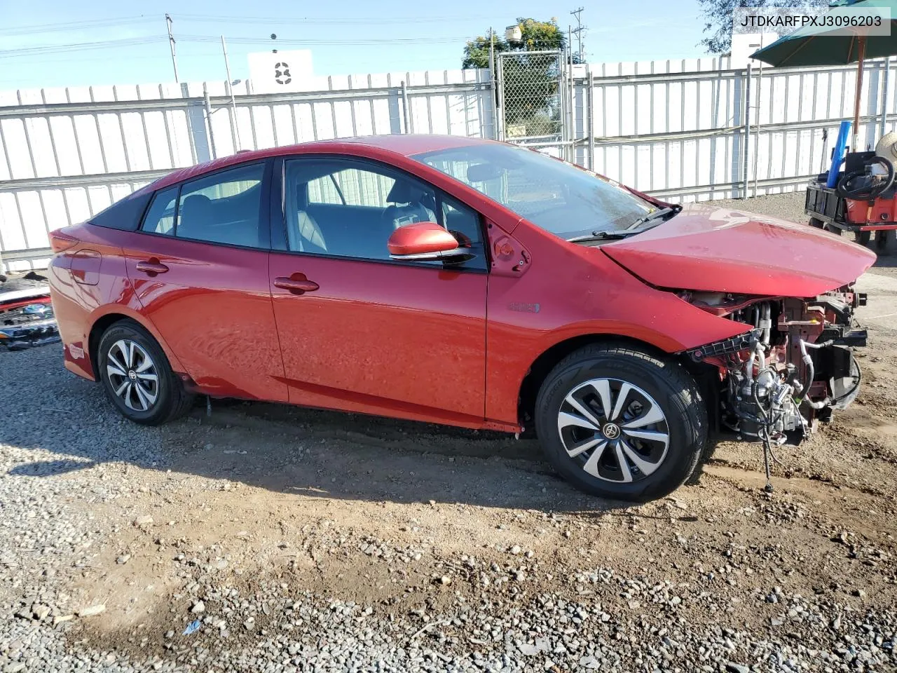 2018 Toyota Prius Prime VIN: JTDKARFPXJ3096203 Lot: 75514524