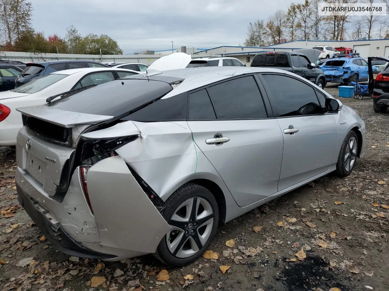 2018 Toyota Prius VIN: JTDKARFU0J3546768 Lot: 75701594