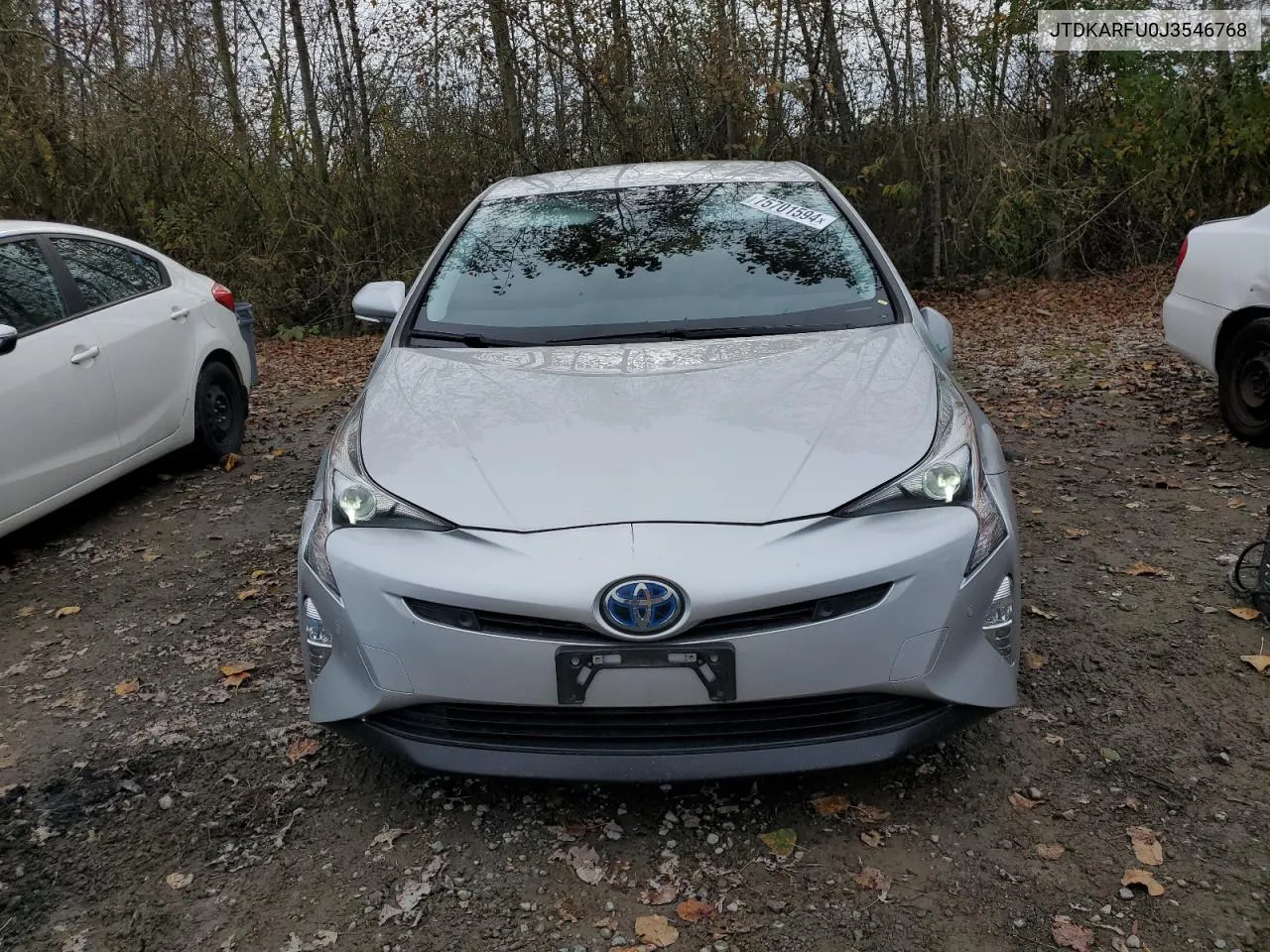 2018 Toyota Prius VIN: JTDKARFU0J3546768 Lot: 75701594