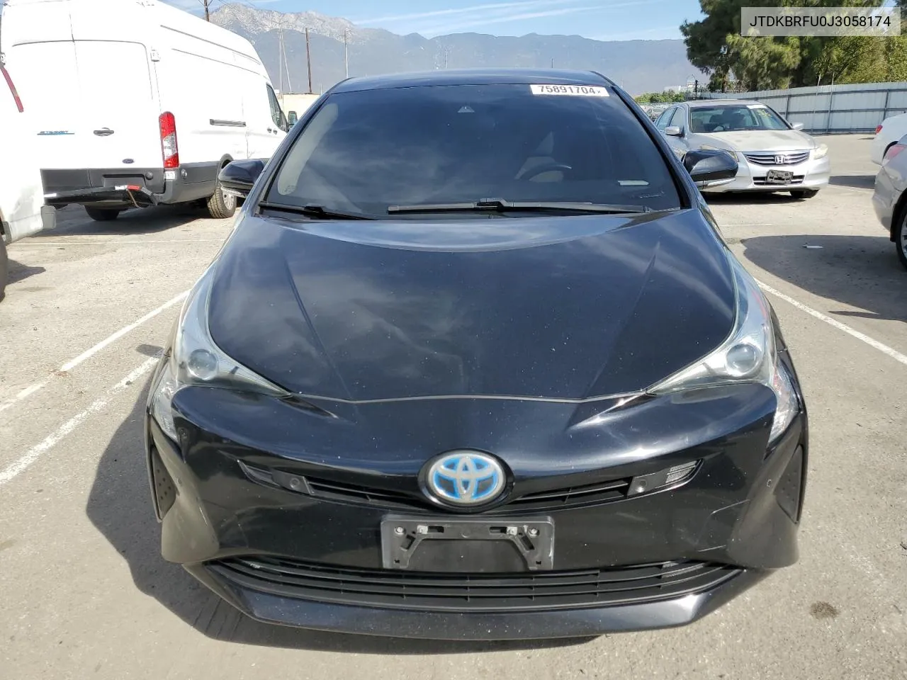 2018 Toyota Prius VIN: JTDKBRFU0J3058174 Lot: 75891704