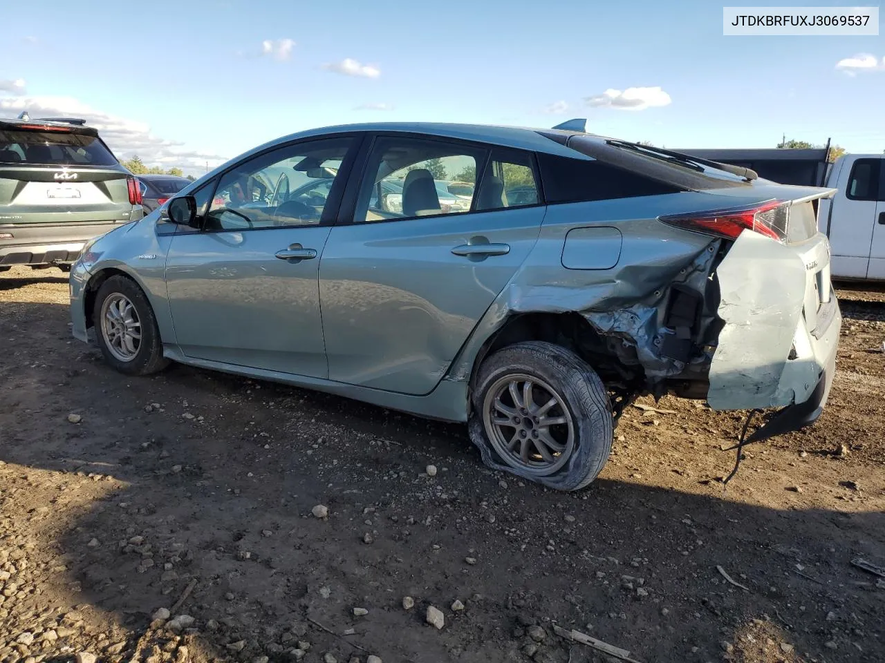 2018 Toyota Prius VIN: JTDKBRFUXJ3069537 Lot: 76195724