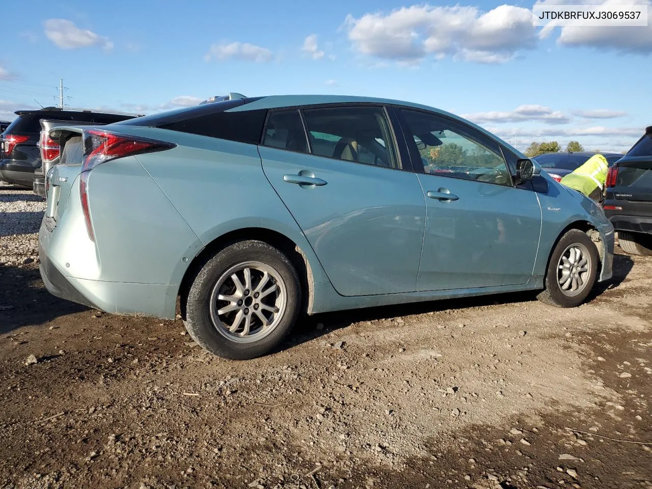 2018 Toyota Prius VIN: JTDKBRFUXJ3069537 Lot: 76195724