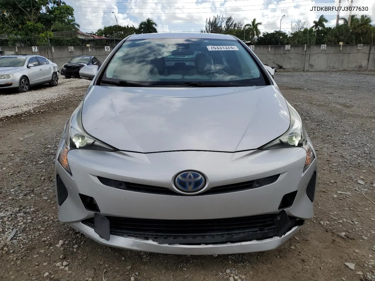 2018 Toyota Prius VIN: JTDKBRFU7J3077630 Lot: 76331374