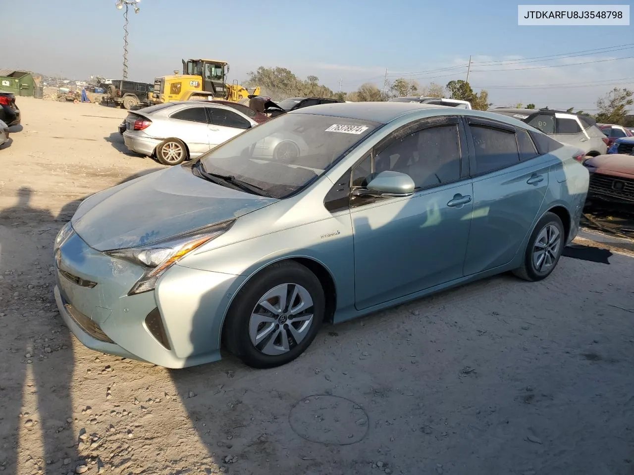 2018 Toyota Prius VIN: JTDKARFU8J3548798 Lot: 76378974