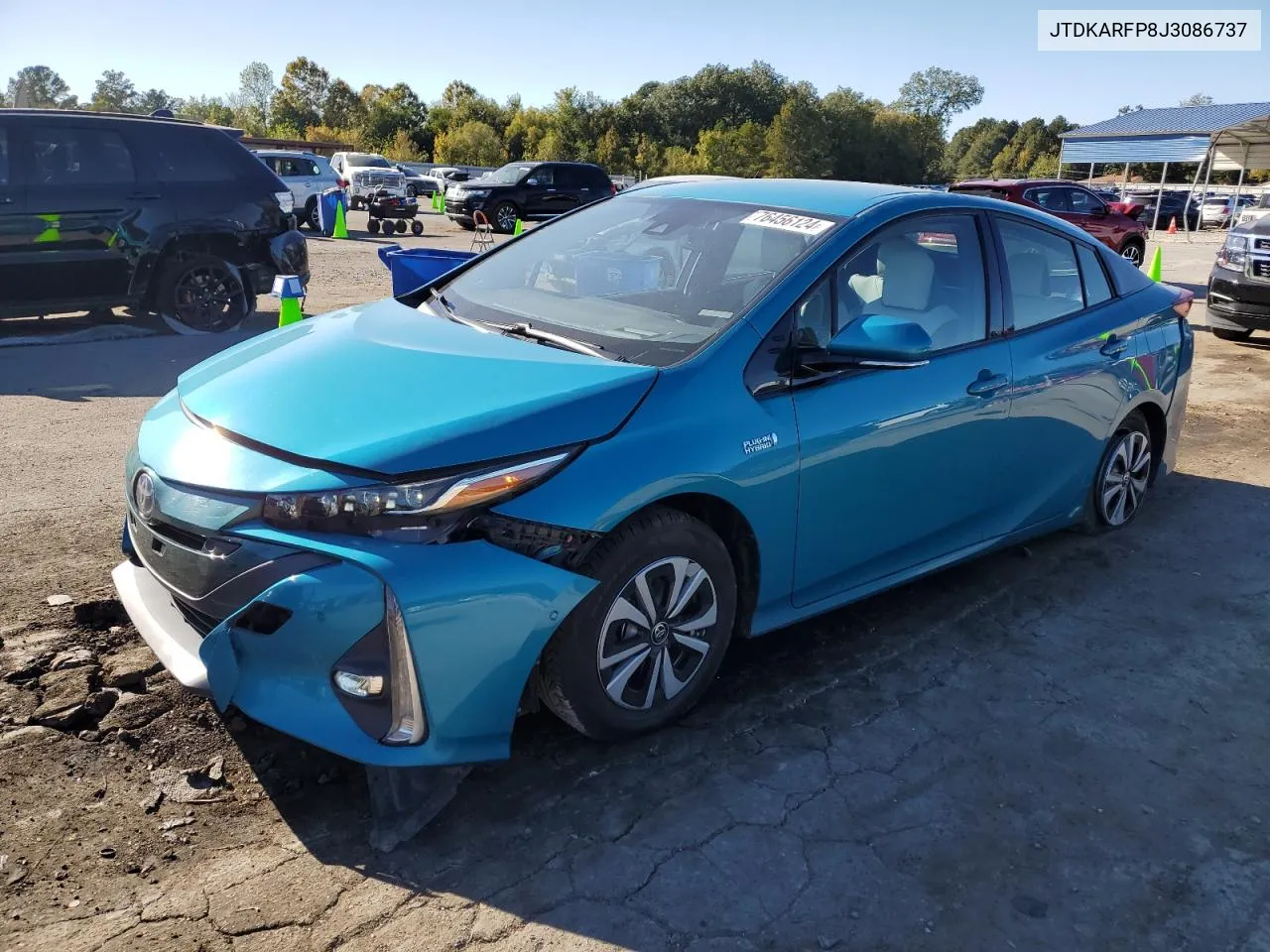 2018 Toyota Prius Prime VIN: JTDKARFP8J3086737 Lot: 76456124