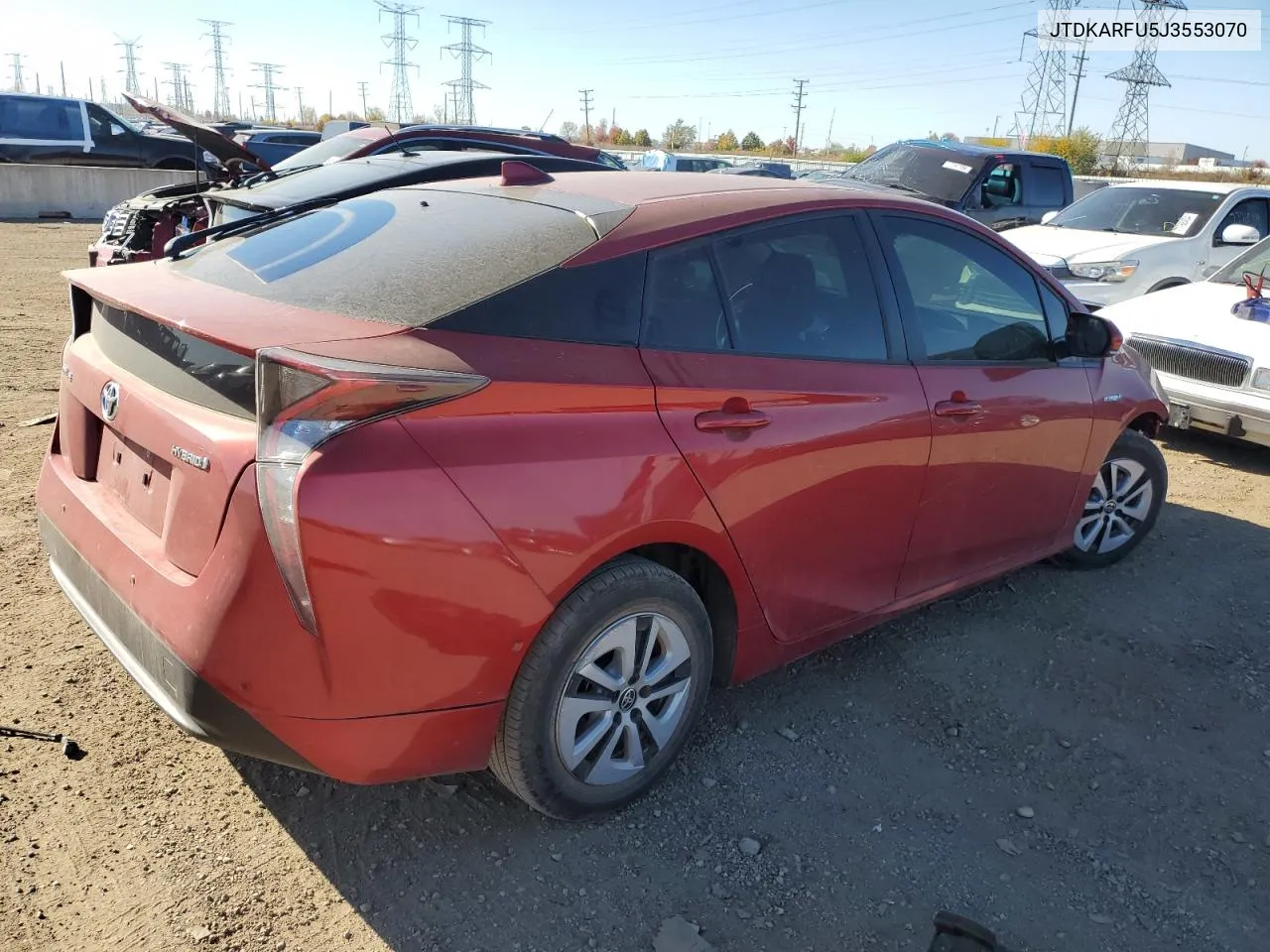 2018 Toyota Prius VIN: JTDKARFU5J3553070 Lot: 77543424