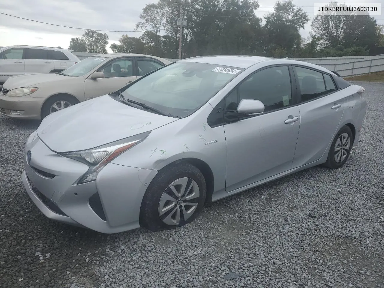 2018 Toyota Prius VIN: JTDKBRFU0J3603130 Lot: 77934634