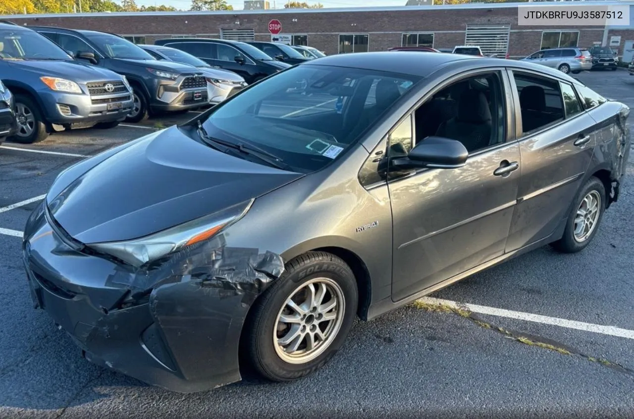 2018 Toyota Prius VIN: JTDKBRFU9J3587512 Lot: 78108464