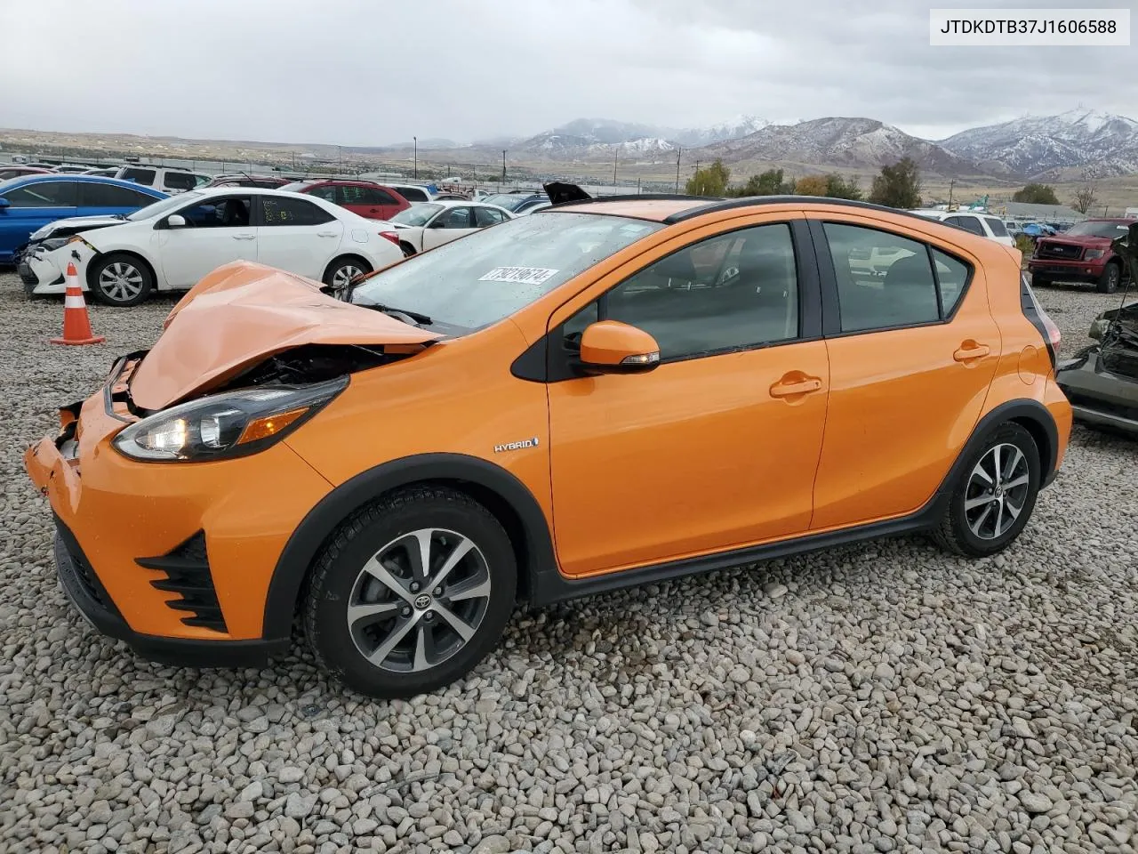 2018 Toyota Prius C VIN: JTDKDTB37J1606588 Lot: 79219674