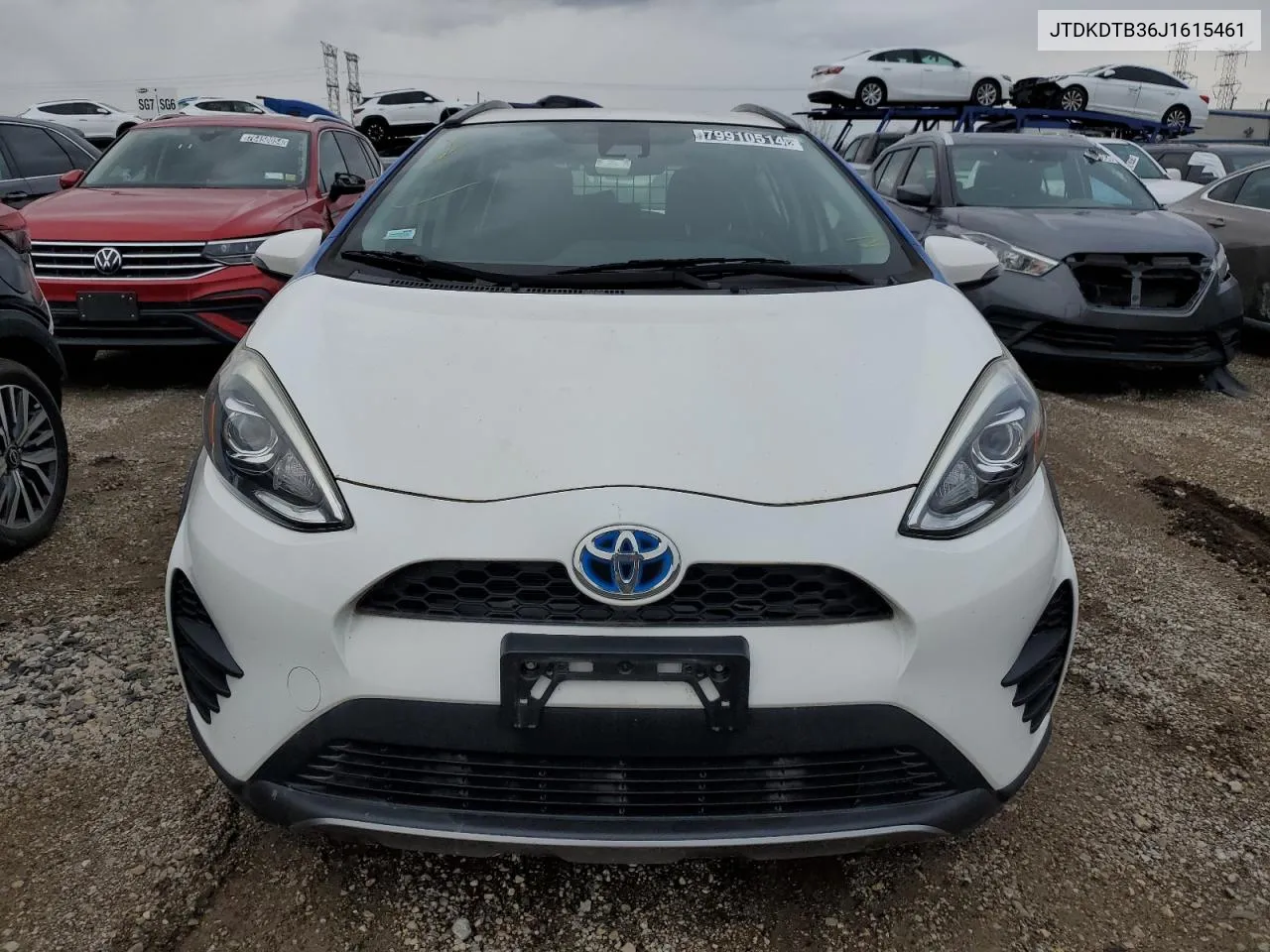 2018 Toyota Prius C VIN: JTDKDTB36J1615461 Lot: 79910514