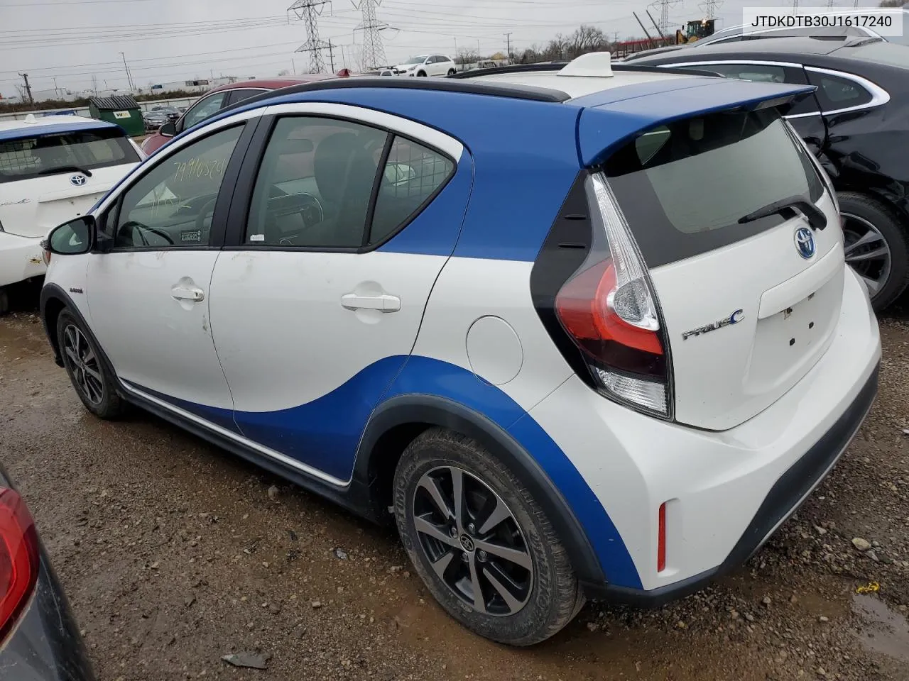 2018 Toyota Prius C VIN: JTDKDTB30J1617240 Lot: 79910524