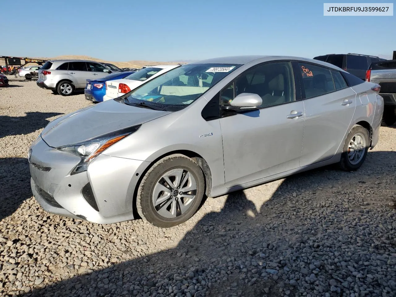 2018 Toyota Prius VIN: JTDKBRFU9J3599627 Lot: 79973564