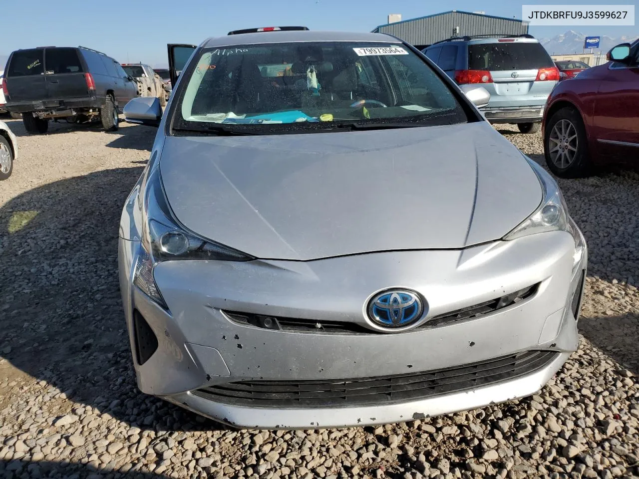 2018 Toyota Prius VIN: JTDKBRFU9J3599627 Lot: 79973564