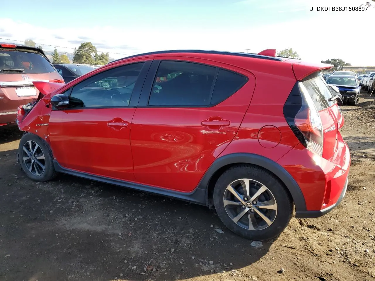 2018 Toyota Prius C VIN: JTDKDTB38J1608897 Lot: 80305684