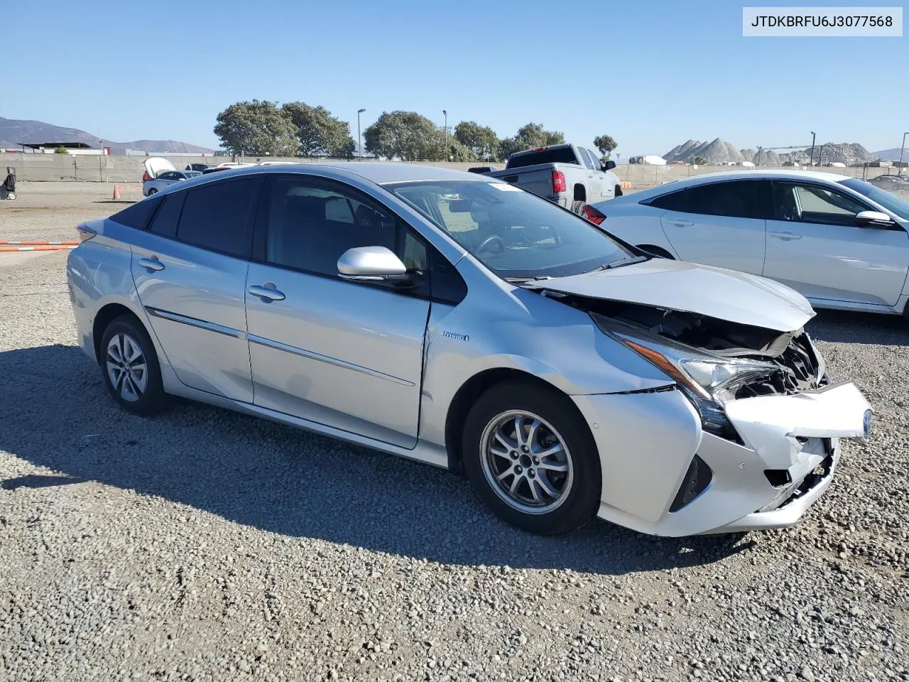 2018 Toyota Prius VIN: JTDKBRFU6J3077568 Lot: 80361814