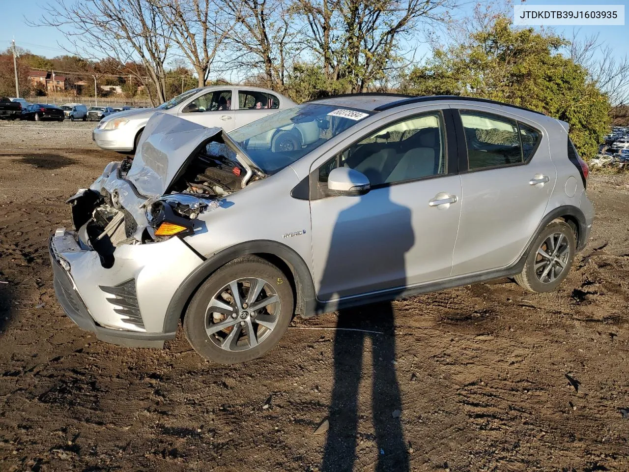 2018 Toyota Prius C VIN: JTDKDTB39J1603935 Lot: 80373584