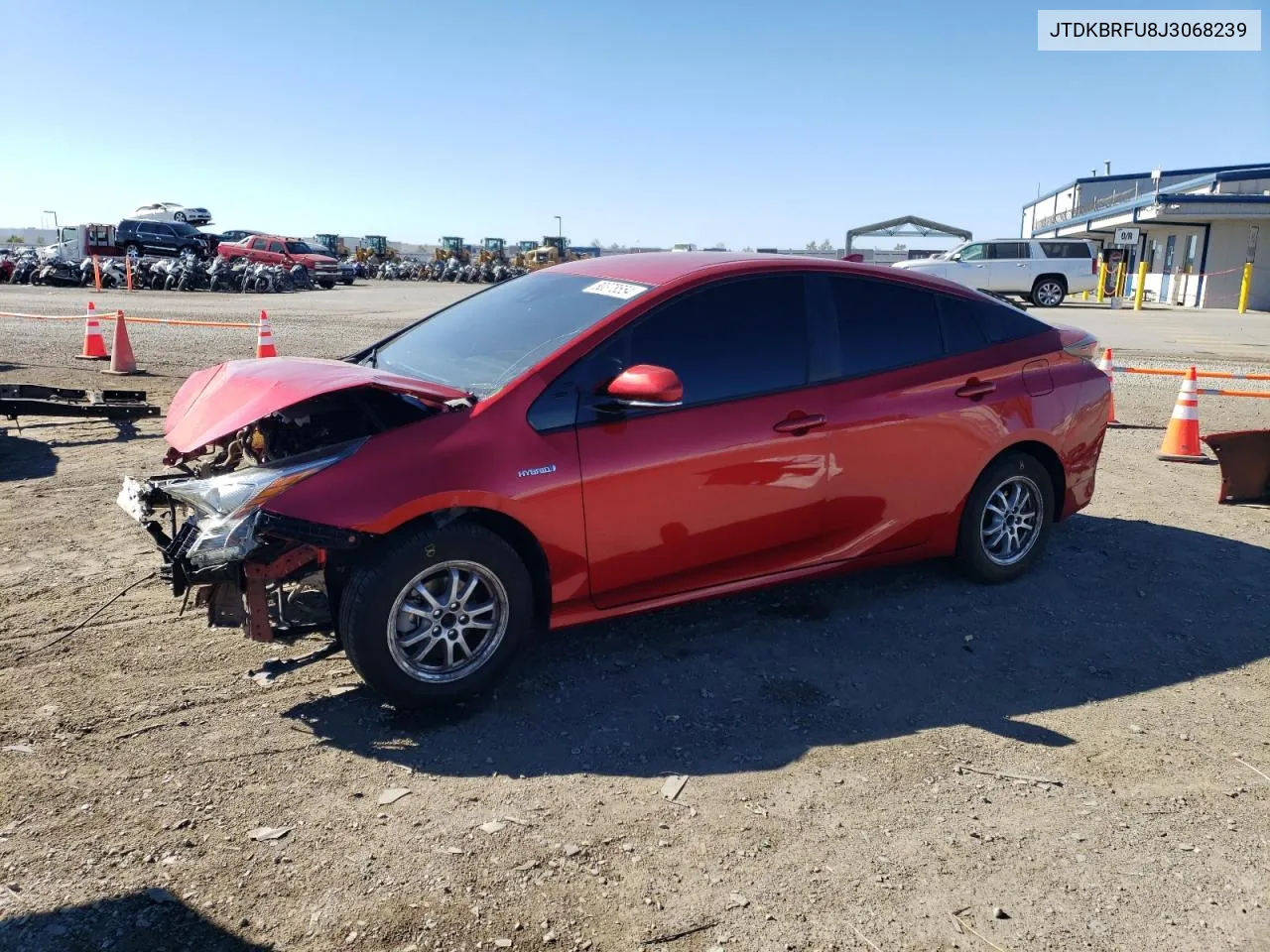 2018 Toyota Prius VIN: JTDKBRFU8J3068239 Lot: 80378554