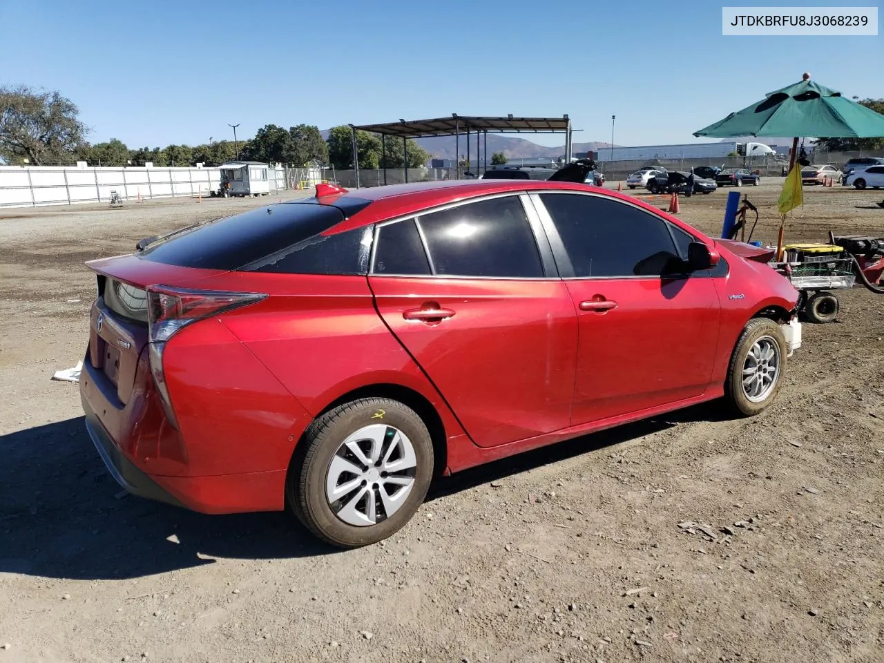 2018 Toyota Prius VIN: JTDKBRFU8J3068239 Lot: 80378554